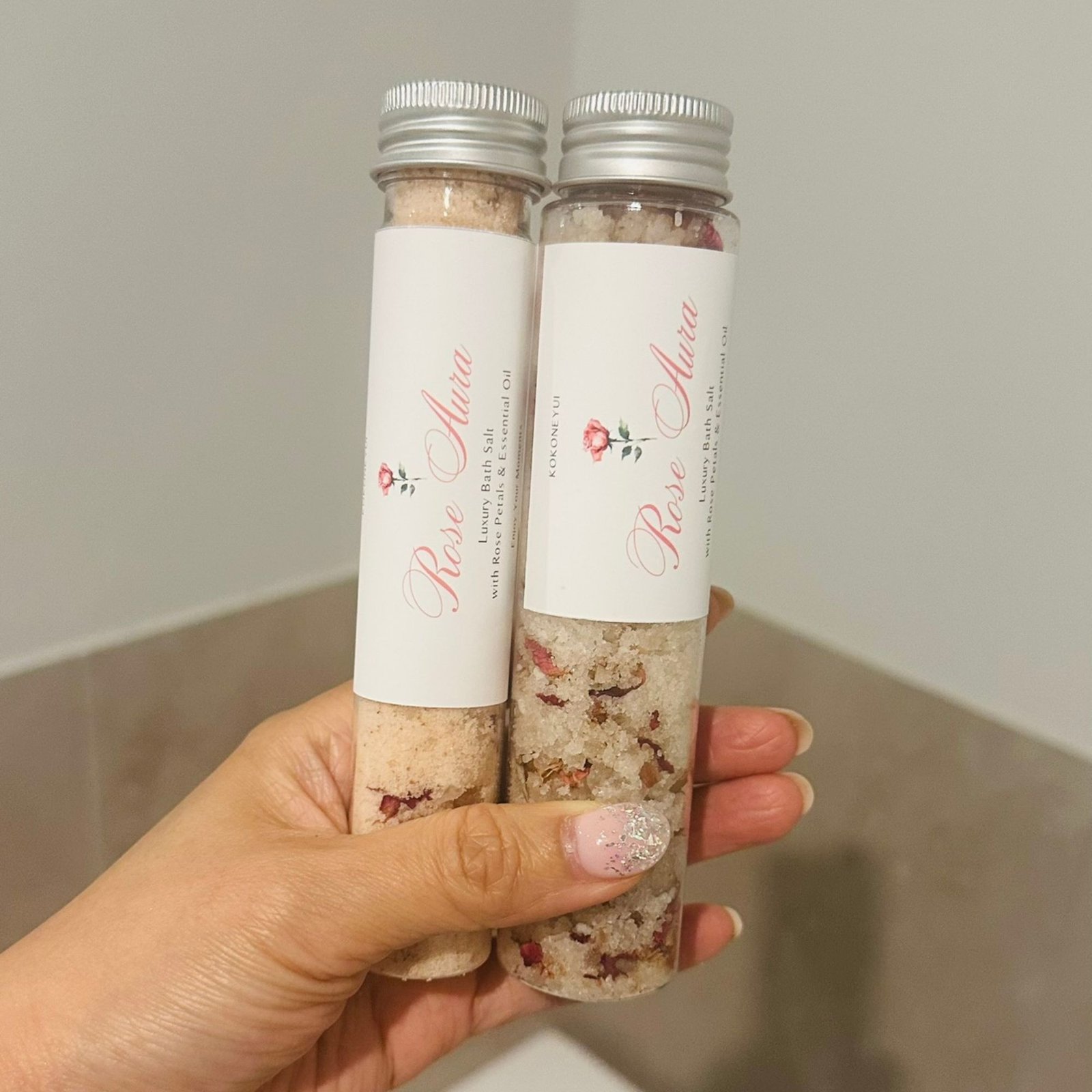 ROSE AURA – ボタニカルバスソルト(60g テストチューブ) - Image 5