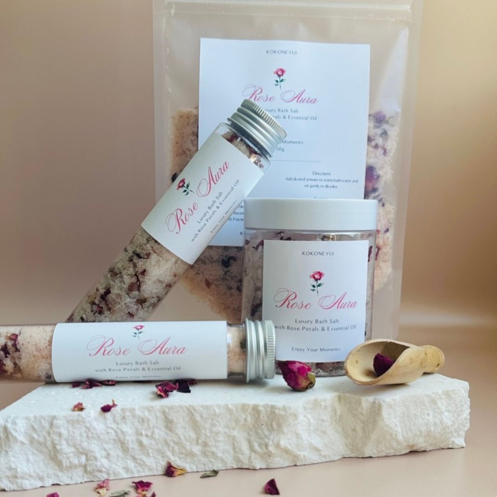 ROSE AURA – ボタニカルバスソルト(60g テストチューブ) - Image 9
