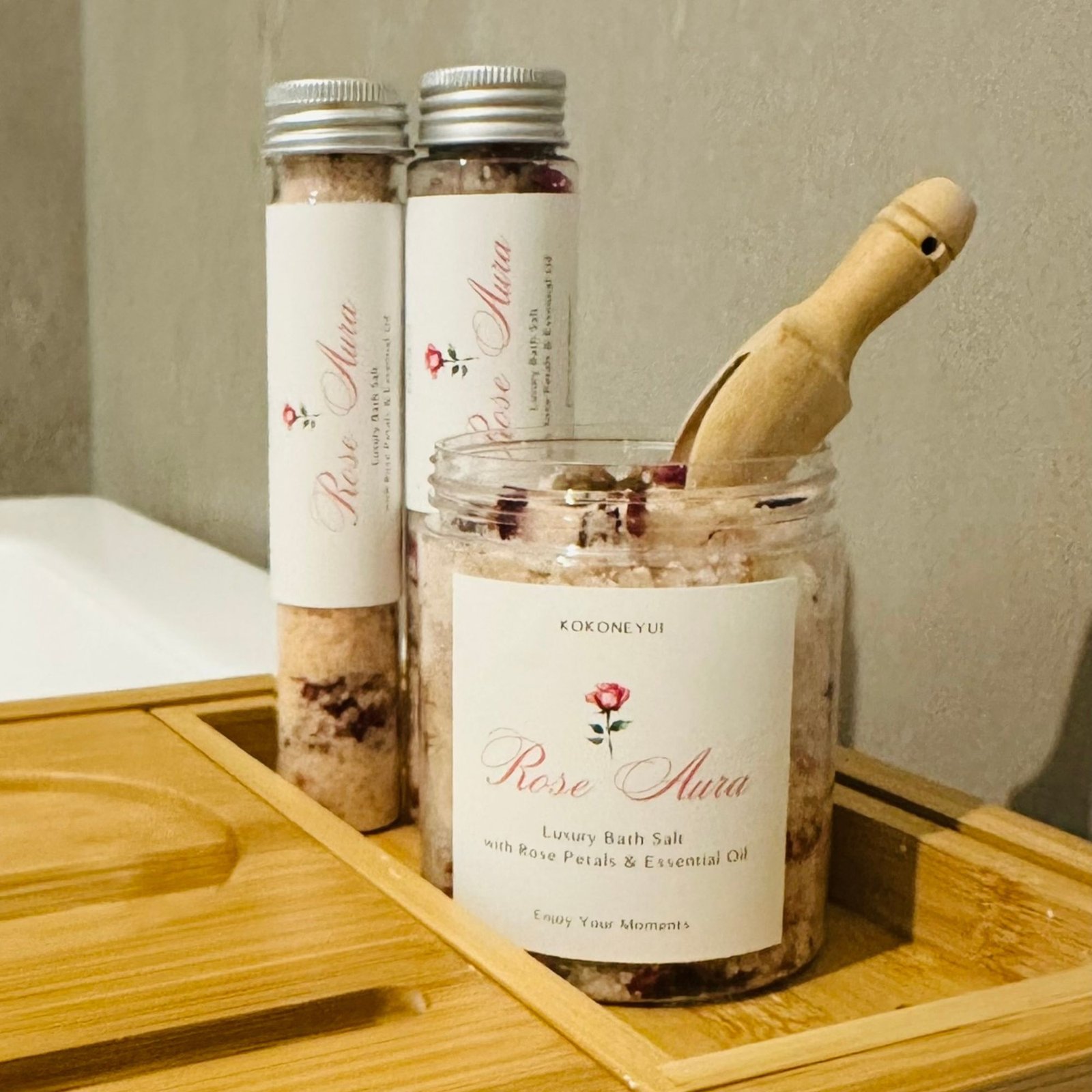 ROSE AURA – ボタニカルバスソルト(60g テストチューブ) - Image 7